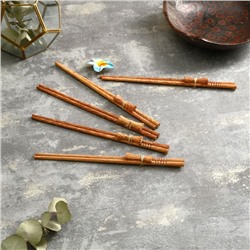 Палочки китайские «Трапеза», 5 пар, 23×7.5×1.5 см, кокос