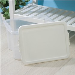 Контейнер для хранения Porter, 21 л, 42×32×26 см, с крышкой, цвет слоновая кость