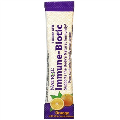 Natrol, Immune-Biotic, апельсин, 1 млрд КОЕ, 30 пакетиков