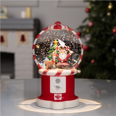 Фигура светодиодная «Новогодняя карамель», 19.8×11.1×11.8 см, музыка, батарейки ААх3 (не в комплекте), USB, свечение тёплое белое