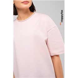 Женская футболка оверсайз из футера двухнитки Happyfox