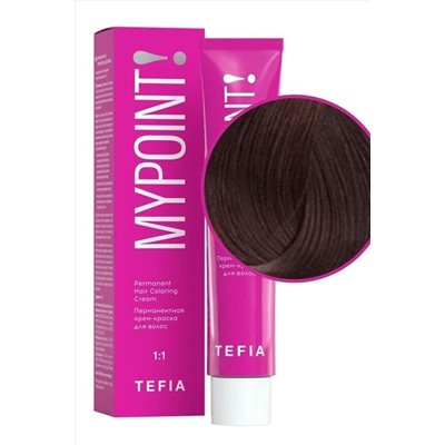 TEFIA Mypoint 6.48 Перманентная крем-краска для волос / Темный блондин медно-коричневый, 60 мл KRISTALLER, 1108787
