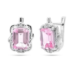 Серьги из серебра морганит, Бенинья
