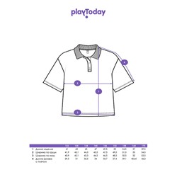 Джемпер трикотажный с воротником поло для девочек