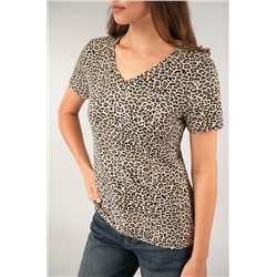 Женская футболка из вискозы с V-вырезом Happyfox