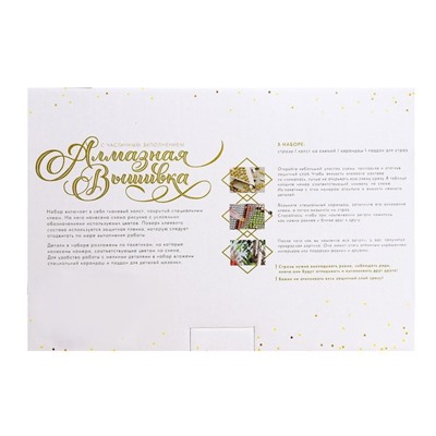 Алмазная мозаика на подрамнике с частичным заполнением «Корги», 20×30 см