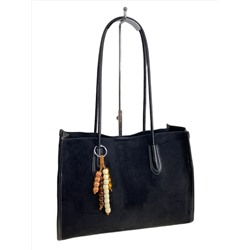 Женская сумка из искусственной замши, цвет черный