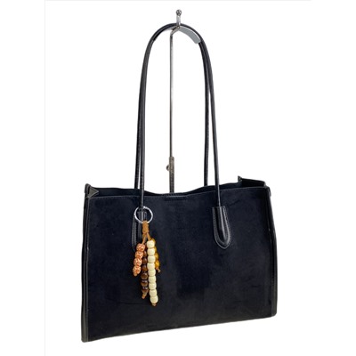 Женская сумка из искусственной замши, цвет черный