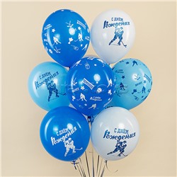 Шар (12''/30 см) Хоккей, Ассорти, пастель, 5 ст, 25 шт.