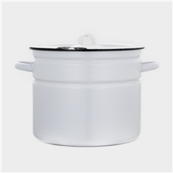 УЦЕНКА Кастрюля эмалированная, 9 л, d=26, с крышкой, без декора, МИКС