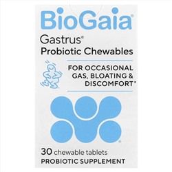 BioGaia, Gastrus For GI Tract, Mandarin, 30 Chewable Tablets