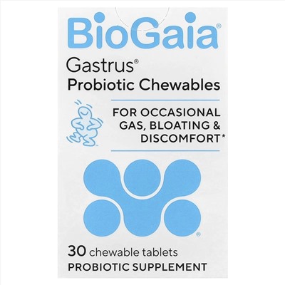 BioGaia, Gastrus For GI Tract, Mandarin, 30 Chewable Tablets
