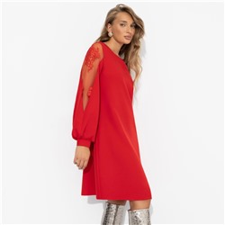 Платье с кружевными вставками, Секрет любви (красное)