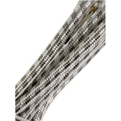 Шнур сетевой в тканевой оплетке с заземлением, 1.8 м, 2200 Вт, 3×0.75 мм²