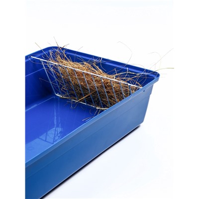 Клетка для кроликов, 60×36×32 см, усиленная, синяя