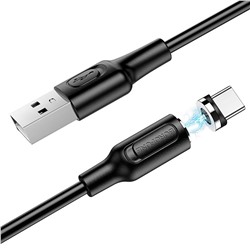 Кабель USB - Type-C Borofone BX41 Amiable магнитный 12W 100см 2,4A  (black)