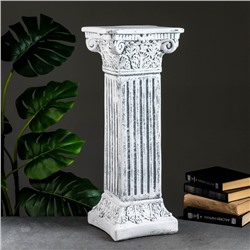 Колонна декоративная «Античная», гипс, серый камень, 65×27 см