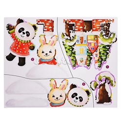 3Д аппликация. Зверята зимой