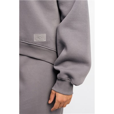 Свитшот худи оверсайз кофта с начесом 387LGR