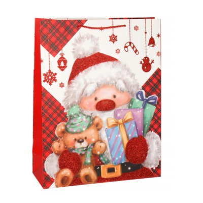 Пакет подарочный 31х40х12 / 109-1L /уп 12/360/ микс Новый год