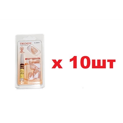 Trendy накладные ногти E-20NFI 20шт+1г клея 10шт