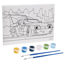 Картина по номерам для детей «Спорткар», 21×15 см