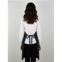 Фартук парикмахерский, односторонний, 3 кармана, 76×66 см, ПВХ, чёрный