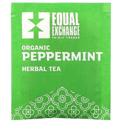 Equal Exchange, Organic Peppermint Herbal Tea, Caffeine Free, 20 Tea Bags, 0.99 oz (28 g)
