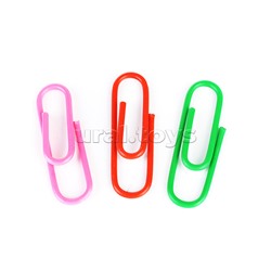 Скрепки металлические овальные цветные 25 мм, 100 шт в картонной коробке