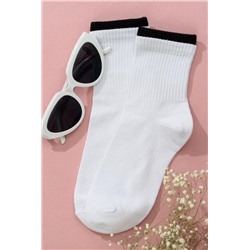 Носки женские Тактика комплект 2 пары (Белый(черный борт))