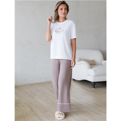 Футболка с принтом свободная эластичная из премиального хлопка