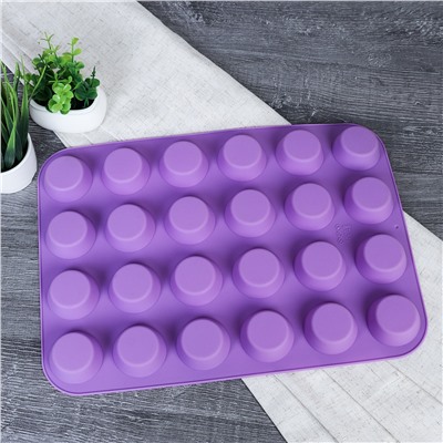 Форма для выпечки 24 ячейки силиконовая Пирамидки 2х2 см / HL-238 /уп 100/ 0,163/ 34*24*2/ ПРОМО АКЦИЯ