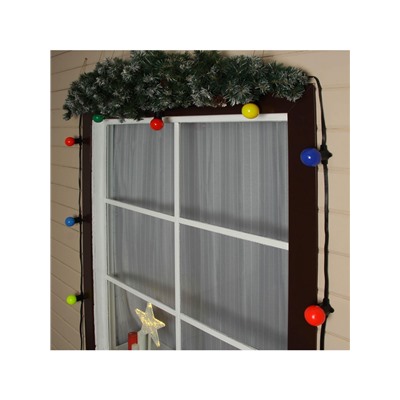 Гирлянда «Белт-лайт» 50 м, IP65, 2W, тёмная каучуковая нить, шаг 40 см, Е27 (без ламп), 220 В