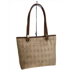 Женская сумка из искусственной замши, цвет бежевый