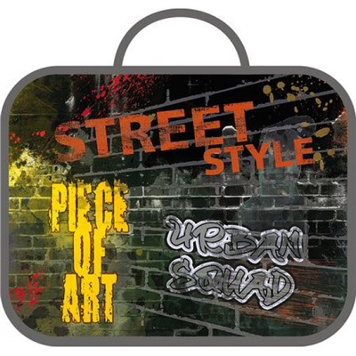Папка школьника А4 с ручками 33,5х26х6 см ПШ-11 "STREET STYLE" ткань Пчелка