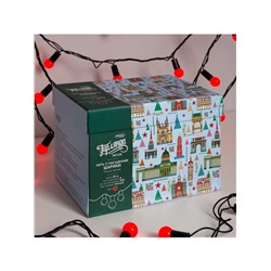 Гирлянда «Нить» 20 м с насадками «Шарики 1.5 см», IP44, тёмная нить, 200 LED, свечение красное, 8 режимов, 220 В