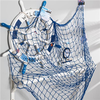 Декоративная сетка настенная «Синяя», 100×200 см