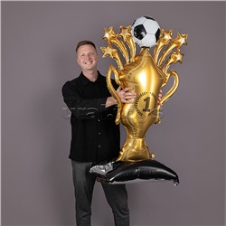 Шар 3D (59''/150 см) Фигура на подставке, Кубок Чемпиона, Футбольный мяч, 1 шт. в уп.