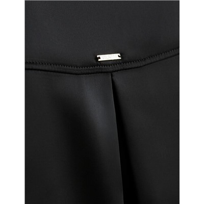 Блузка с короткими рукавами из плотного струящегося сатина