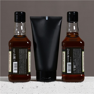 Подарочный набор «На удачу», гель для бритья 110 мл, гель для душа и шампунь для волос виски, 2×250 мл, Чистое счастье