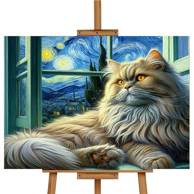 Набор для рисования "Картина по номерам 50х40 см. Жизнь кошачья"