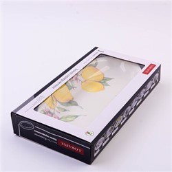 60178 Блюдо сервировочное овальное Лимонный праздник доломит LR (х24)