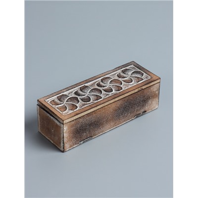 УЦЕНКА Шкатулка «Цветы» 20×7×6 см, МДФ