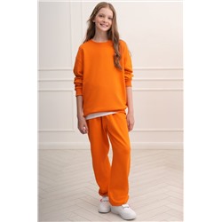 Костюм для девочки оверсайз из футера трехнитки Happyfox