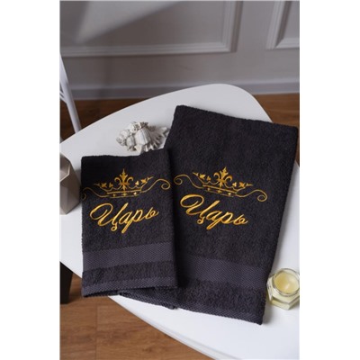 14419/8 Царь полотенце махровое плотность 400гр (Графит)