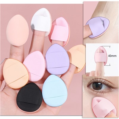Мини-спонжи для макияжа на палец 2 штуки. Размер 4*3 см.