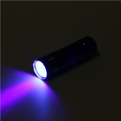 Лампа для маникюра LUF-04, UV/LED, 9 диодов, 9 Вт, от батареек (не в комплекте), голубая