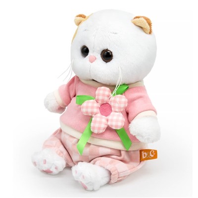 Мягкая игрушка «Кошечка Ли-Ли BABY», в свитшоте с цветком, 20 см