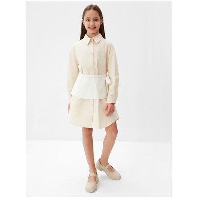 Юбка(баска) для девочки MINAKU: PartyDress, цвет белый, рост 158 см