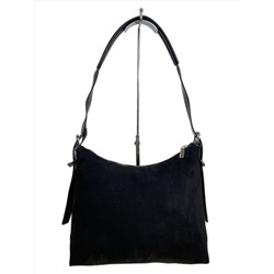 Женская сумка из искусственной замши, цвет черный